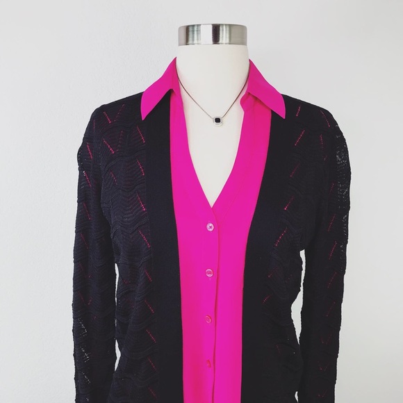 Missoni Sweaters - Missoni / Black Long Knit Open Cardigan S / 40